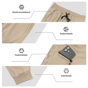 Detailed view of waistband, pockets, and ribbed cuffs on men's heavy knit joggers