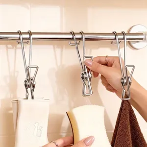 Clip di sospensione multifunzionali in acciaio inox per casa e asciugatura