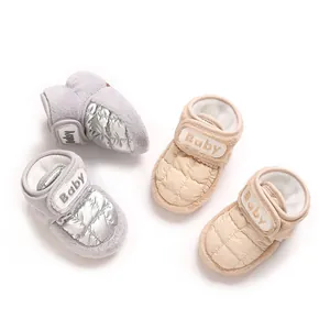 Winter Baby Warme Lauflernschuhe Kunstfell Gesteppte Baumwollstiefel Für 0-1 Jahr Alte Säuglinge Kleinkinder Jungen Mädchen Schuhe