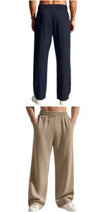 Detailed macro view showing the heavy texture of men's loose ribbed jacquard casual pants
