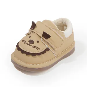 Bequeme Baby-Lauflernschuhe mit weicher Sohle und süßem Löwen-Design für Kleinkinder und Babys