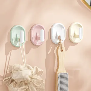 Punch-Free Adhesive Wall Hooks Heavy Duty Seamless Hooks For Kitchen Bathroom Hat Towel Bag Hanging Storage Rack