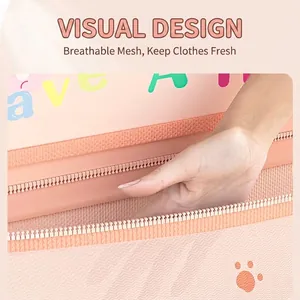 Hanging mesh storage bag for organizing underwear and socks with a secure zipper closure