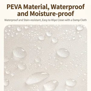 Close-up detail of waterproof PEVA fabric texture for protective garment dust covers