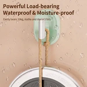 Waterproof heavy duty adhesive wall hook for kitchen and bathroom storage
