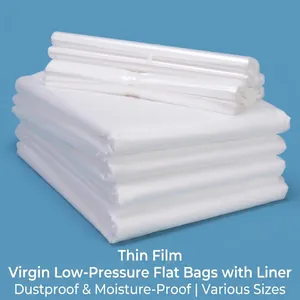Clear PE Plastic Flat Packing Bags Waterproof Dustproof Carton Liner Bags For Industrial Home Storage Large Capacity