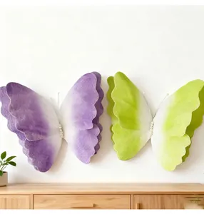 Set of large mesh gradient decorative butterflies for wedding and home wall decor