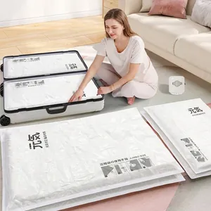 Vacuum Storage Bags For Clothes Comforters Pillows Space Saving Compression Bags PA PE Material For Home Travel Organization