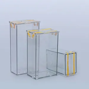 Professional clear acrylic rice brick molds for shaping 1lb and 2lb grain vacuum bags.