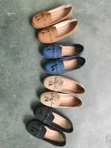 Selection of soft-sole driving loafers for women in multiple colors and textures