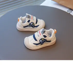 Scarpe primi passi bimbo con suola morbida e simpatico design auto della polizia