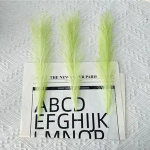 Artificial light green pampas grass stalks for minimalist wedding and home interior decor