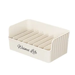 Organizador de sobres de condimento blanco crema con múltiples ranuras para la cocina