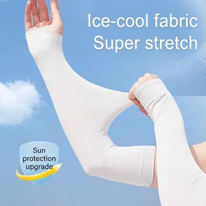 Sommer Eis-Seide Sonnenschutz Armlinge Kühlende Atmungsaktive UV-Schutz Armmanschetten Für Outdoor Radfahren Sport Damen Herren