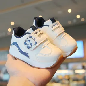 Toddler Walking Shoes Breathable Soft Sole Anti-Slip Cartoon Panda Rabbit Hook And Loop Sneakers For Baby Boys Girls