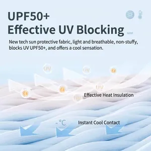 UPF 50+ kühlendes Eisseidengewebe Makrodetail für Sonnenschutz-Armmanschetten draußen