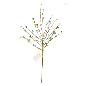Colorful artificial heart berry foam branch for Valentine's day home table decoration