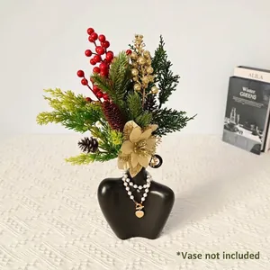 Artificial Christmas bouquet with red berries and pine branches for festive decor