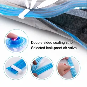 Sac de rangement sous vide épais pour vêtements avec double bande d'étanchéité