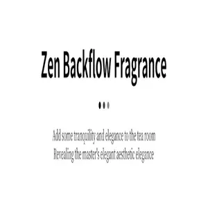 Zen style backflow incense fragrance promotional marketing slide for tea room decor