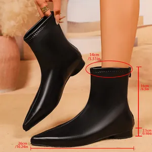 Damen Stiefeletten Mit Eckiger Zehe Und Blockabsatz Stretch Weite Wade Schlanke Stiefel Lackleder Plus Samt Mode Kurzstiefel
