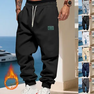 Men's thermal fleece-lined joggers with drawstring waist and multiple color variations