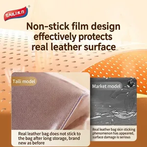 Clear handbag organizer bag with anti-stick lining for leather bags protection