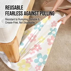 Durable sunflower pattern vacuum storage bag for clothes and bedding organization