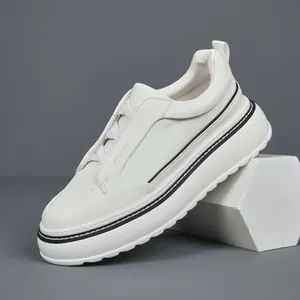 Ανδρικά Δερμάτινα Sneakers Με Παχιά Σόλα Μινιμαλιστικά Αναπνεύσιμα Casual Παπούτσια Χαμηλά Πλατφόρμα Μόδα
