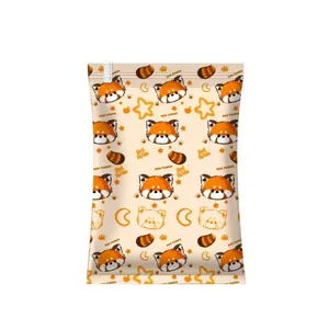 Red panda pattern vacuum storage bag with slider zipper for clothes and quilts