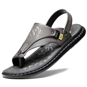Veelzijdige herenslippers met zachte latex zool voor zomerse strandvrije tijd gebruik
