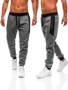 Slim fit sportieve joggingbroek voor heren met ritszakken en trekkoord in de taille voor fitness
