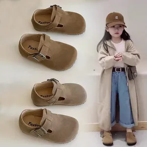 Kids Birkenstock Style Microfiber Leather Clogs Casual Slip On Flats For Boys Girls Toddler Spring Autumn Fashion Shoes