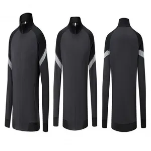 Vue détaillée de la veste de sport zippée montrant les vues avant, latérale et arrière