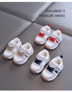 Breathable mesh toddler sneakers in three color variants for boys and girls