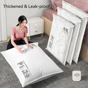 Vacuum Compression Storage Bags for Clothes Quilts Blankets Space Saving Reusable Sealed Bags with Electric Manual Pump