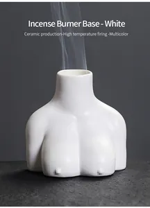 Nordischer kreativer Keramik-Räucherstäbchenhalter in Torso-Form für Palo Santo