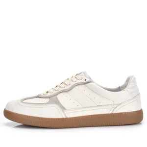 Premium Retro-Leder-GAT-Sneaker für Herren mit klassischer Gummisohle und weißem Oberleder