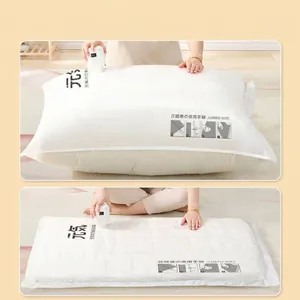 Durable jumbo vacuum compression bags for clothes and quilts with portable electric pump
