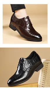 Macro view of the high-quality polished leather texture on men's formal business dress shoes