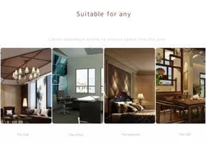Usage scenes for purple clay elephant backflow incense burner in various rooms.
