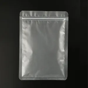Premium matte frosted ziplock bag with resealable seal for food storage and packaging