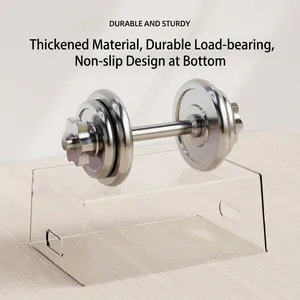 High transparent acrylic desktop storage box for cosmetics and books with handles