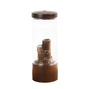 Elegante bruciatore di incenso a riflusso in ceramica con coperchio in vetro antivento