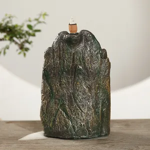 Berglandschap backflow wierookbrander hars aromatherapie brander voor huisdecoratie