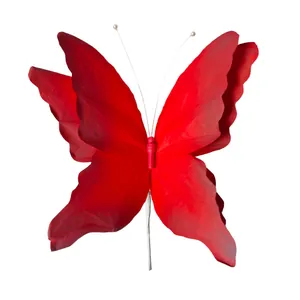 Großer 3D doppelwandiger roter Papier-Schmetterling für Hochzeit und Schaufensterdeko