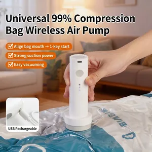 Bomba de Vacío Eléctrica Recargable USB Portátil Bomba de Aire Manual Para Bolsas de Almacenamiento Compresión de Viaje