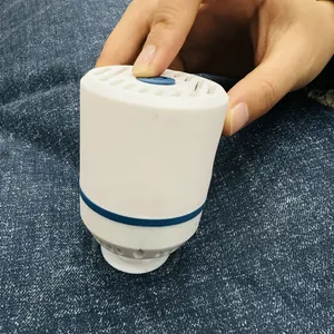 Portable electric vacuum pump for clothes storage bags, handheld design in white color