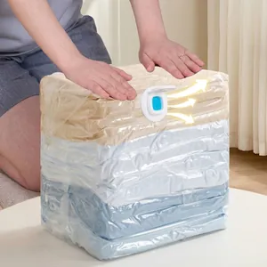 Thickened 3D vacuum compression storage bag with an innovative pump-free air valve
