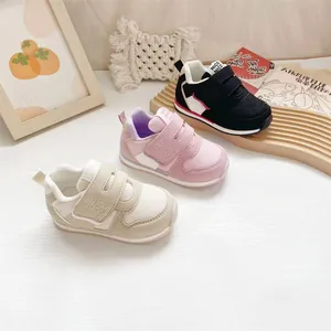 Atmungsaktive Netzgewebe Lauflernschuhe Rutschfest Baby Sneakers Lässig Klettverschluss Retro Laufschuhe Für Jungen Mädchen